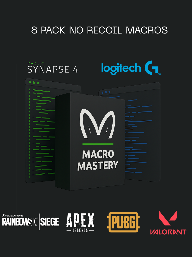 8 Pack No Recoil Macros - INSTANT DOWNLOAD